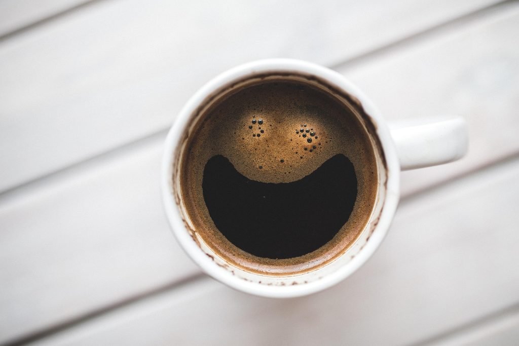 Black coffee cup for runners
