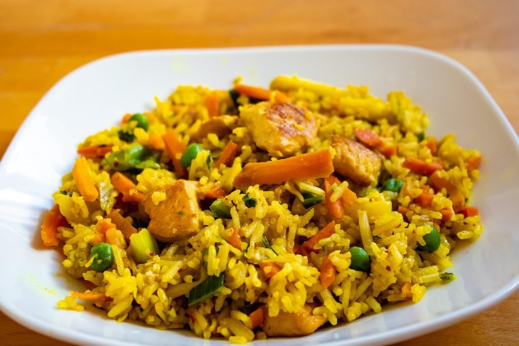 Healthy plate of food for running post-workout meal